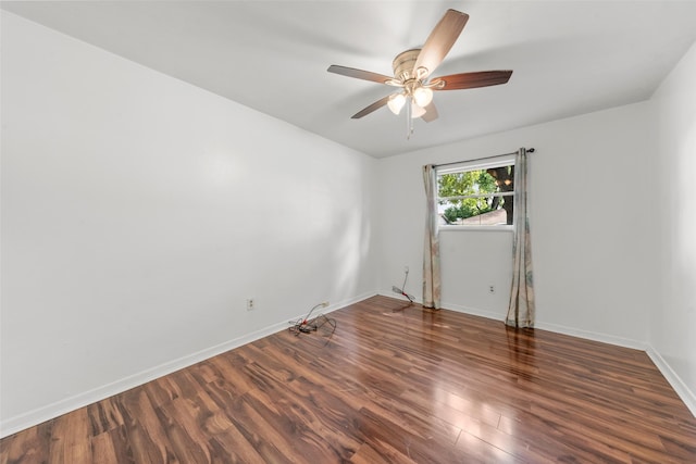 210 Virginia Dr, Waco, TX 76705 - spare room featuring a ceiling fan and wood finished floors