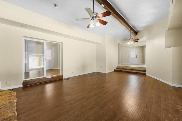 3315 Curry Rd, Arlington, TX 76001 - unfurnished living room with ceiling fan, healthy amount of natural light, and wood finished floors
