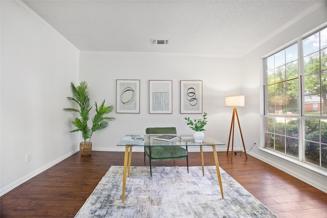 401 Wolverley Ln, Allen, TX 75002 - home office with healthy amount of natural light, wood finished floors, and crown molding