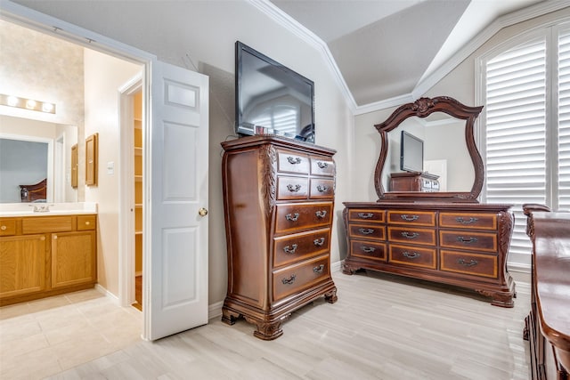 7012 Hillshire Ln, Sachse, TX 75048 - bedroom featuring crown molding and ensuite bathroom