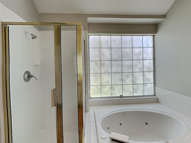 2829 Alcot Ln, Grand Prairie, TX 75052 - bathroom featuring a jetted tub and a stall shower