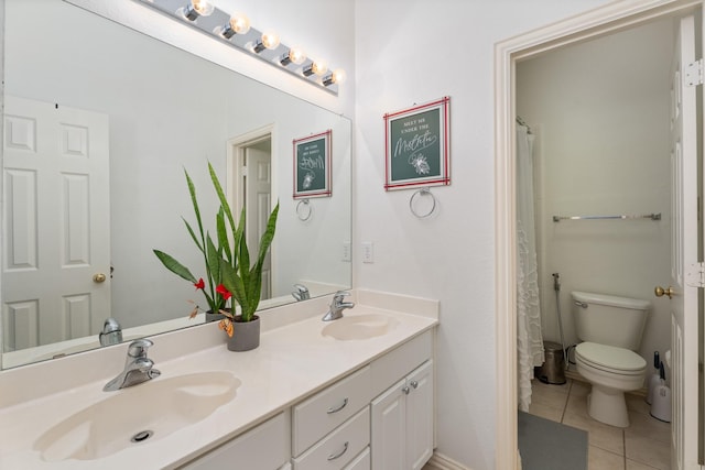 8479 Firewheel Ln, Frisco, TX 75036 - full bathroom with double vanity and tile patterned flooring