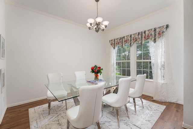 8479 Firewheel Ln, Frisco, TX 75036 - dining room featuring a chandelier, crown molding, and wood finished floors