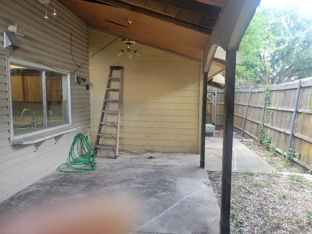734 Sceptre Cir, Garland, TX 75043 - view of patio with a ceiling fan