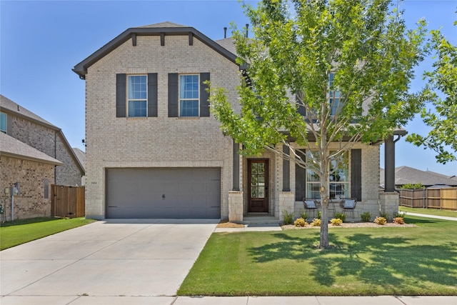 1604 Berry Ridge Trl, Aubrey, TX 76227 - view of front facade featuring brick siding, a garage, and concrete driveway