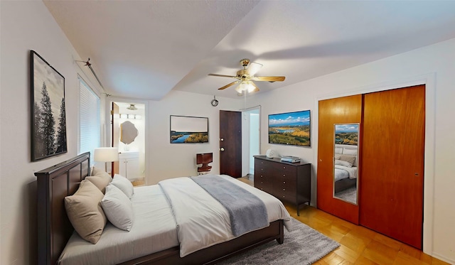 1550 Pamela Ln, Fort Worth, TX 76112 - bedroom with ensuite bathroom and a ceiling fan