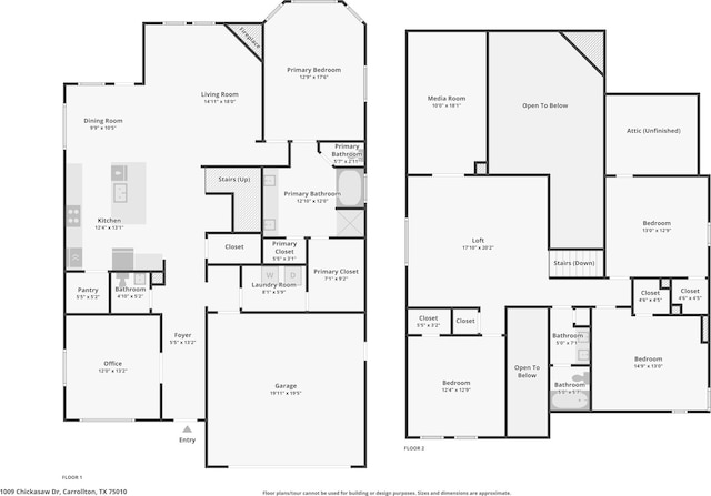 1009 Chickasaw Dr, Carrollton, TX 75010 - view of room layout