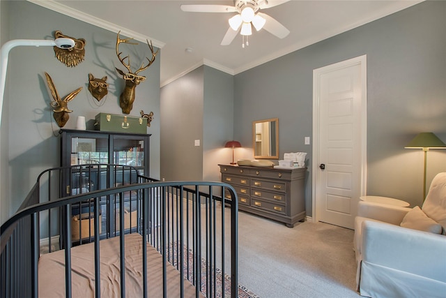712 Tallgrass Dr, Aledo, TX 76008 - corridor with an upstairs landing, carpet flooring, and ornamental molding