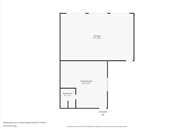 2800 Broadacres Ln, Dalworthington Gardens, TX 76016 - view of room layout