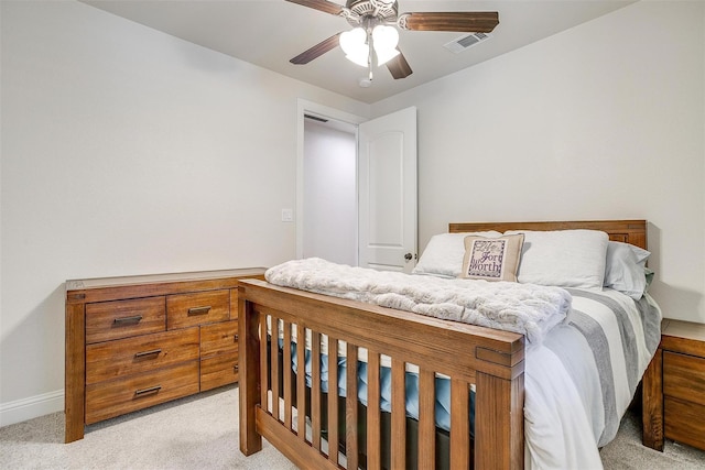 306 Creekview Ter, Aledo, TX 76008 - bedroom featuring light carpet and a ceiling fan