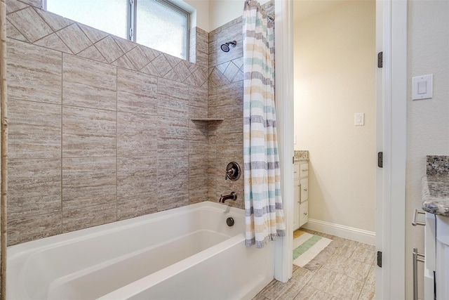306 Creekview Ter, Aledo, TX 76008 - full bathroom featuring vanity and shower / bathtub combination with curtain