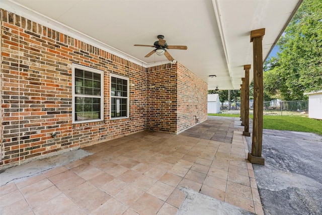 307 Ada St, Irving, TX 75061 - view of patio with ceiling fan