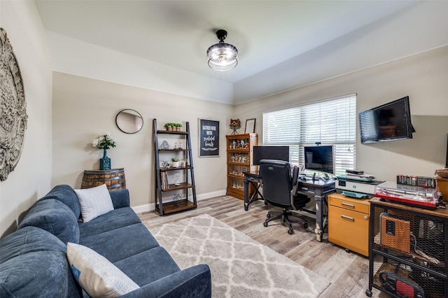 1289 Lasso Dr, Little Elm, TX 75068 - office featuring light wood finished floors and baseboards