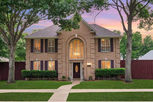 8571 Hidden Spring Dr, Frisco, TX 75034 - view of front of home with roof with shingles and brick siding