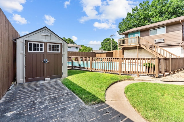2912 Marsann Ln, Farmers Branch, TX 75234 - fenced backyard featuring a storage unit and stairs