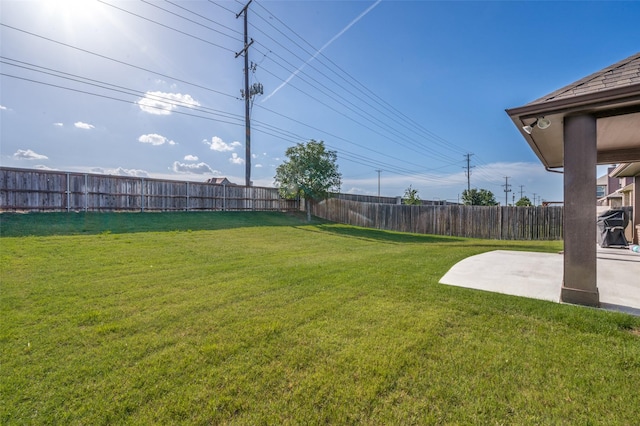 1116 Broken Wheel Trl, Aubrey, TX 76227 - fenced backyard featuring a patio area