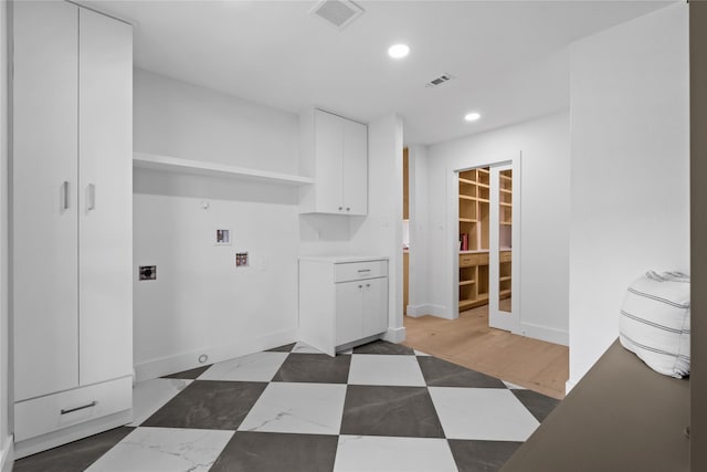 4408 Thunder Rd, Dallas, TX 75244 - laundry area with hookup for a washing machine, recessed lighting, and hookup for an electric dryer