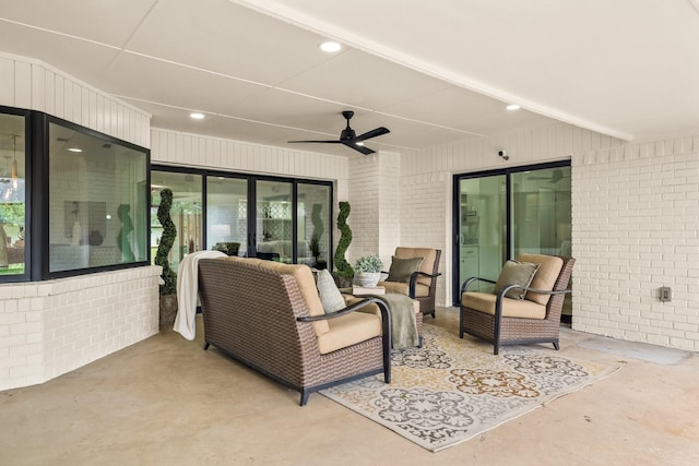 4408 Thunder Rd, Dallas, TX 75244 - view of patio featuring ceiling fan and outdoor lounge area