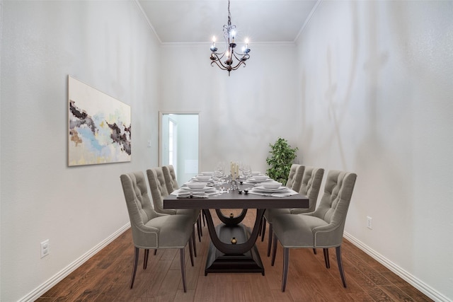 7611 Forest Ridge Trl, Sachse, TX 75048 - dining area featuring a chandelier, crown molding, and wood finished floors