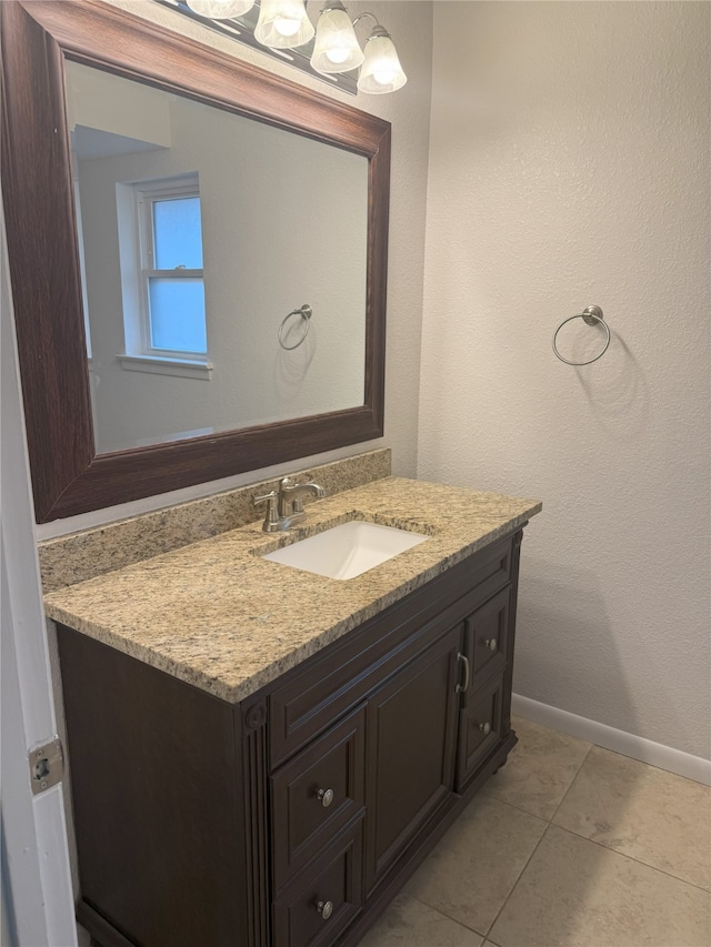 4005 Tacoma St, Irving, TX 75062 - bathroom featuring vanity and tile patterned floors