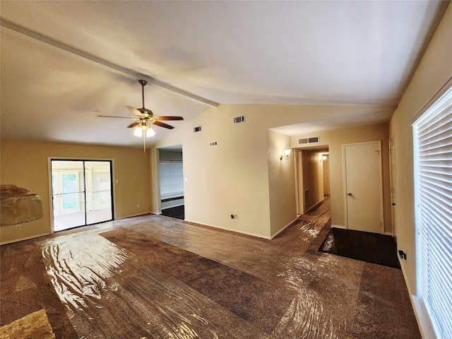 1408 Bandera Dr, Arlington, TX 76018 - unfurnished living room with a ceiling fan and carpet flooring