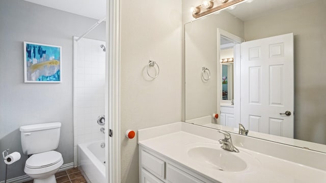 2945 Horseshoe Trl, Frisco, TX 75033 - bathroom with vanity, tub / shower combination, and tile patterned flooring