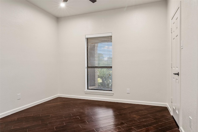 2910 Eagles Nest Ct, Midlothian, TX 76065 - spare room featuring dark wood-type flooring and a ceiling fan