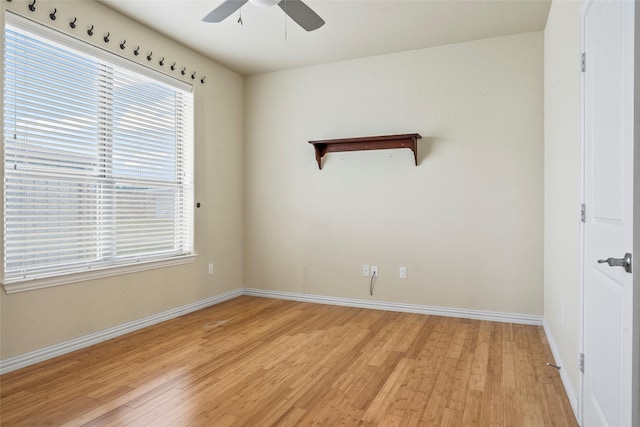 2910 Eagles Nest Ct, Midlothian, TX 76065 - empty room with ceiling fan and light wood-style floors