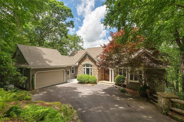 119 Old Still Rd, Sapphire, NC 28774 - view of front of house featuring asphalt driveway, a garage, and roof with shingles