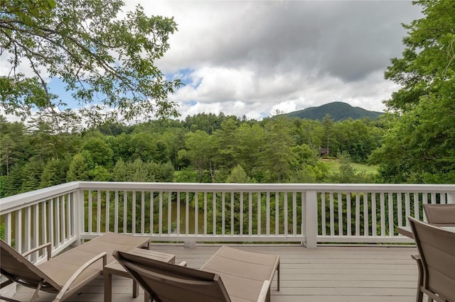 119 Old Still Rd, Sapphire, NC 28774 - deck featuring a wooded view
