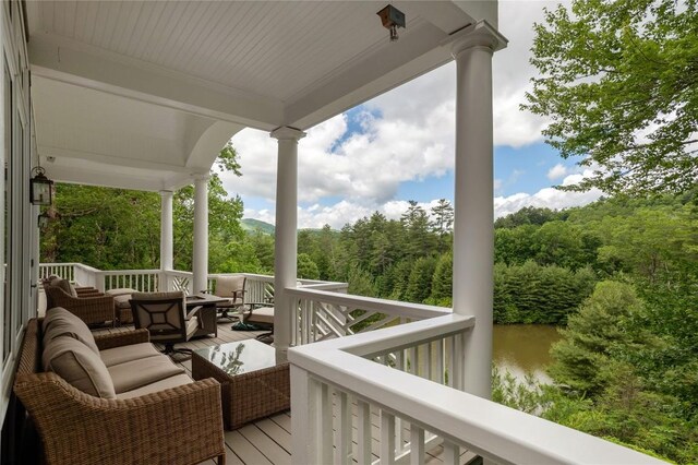 119 Old Still Rd, Sapphire, NC 28774 - deck with an outdoor living space