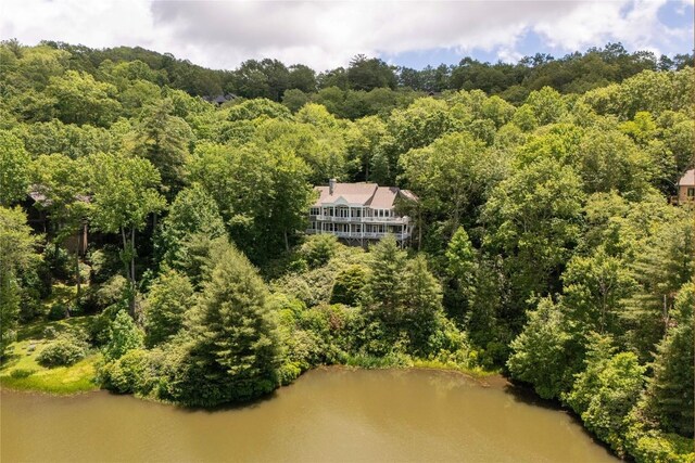 119 Old Still Rd, Sapphire, NC 28774 - aerial view of property and surrounding area with a forest and a nearby body of water