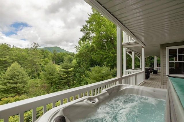 119 Old Still Rd, Sapphire, NC 28774 - view of wooden balcony featuring a deck