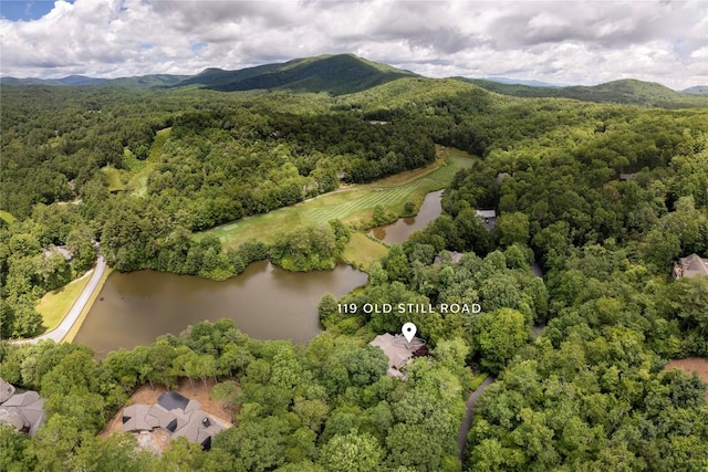119 Old Still Rd, Sapphire, NC 28774 - drone / aerial view of a forest and a water and mountain view