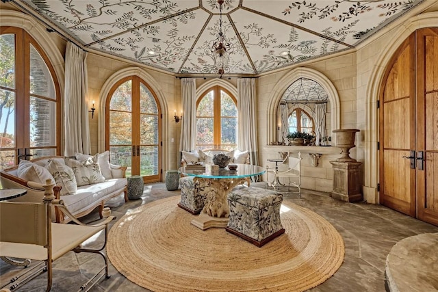 interior space with a wealth of natural light