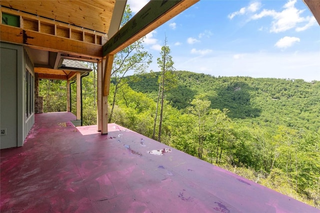 148 E Ridge Rd, Cashiers, NC 28717 - view of patio / terrace with a wooded view