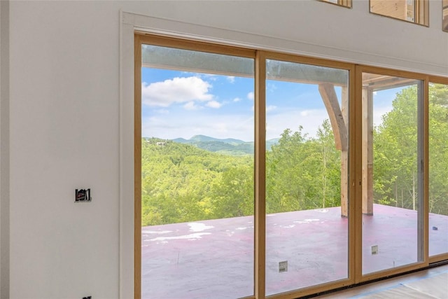 148 E Ridge Rd, Cashiers, NC 28717 - entryway with healthy amount of natural light and a mountain view