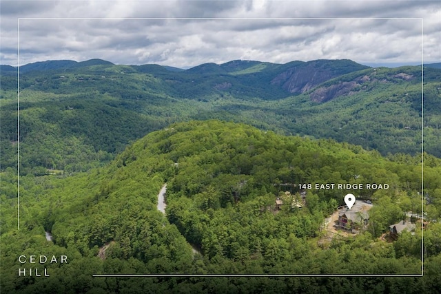 148 E Ridge Rd, Cashiers, NC 28717 - view of mountain backdrop featuring a heavily wooded area