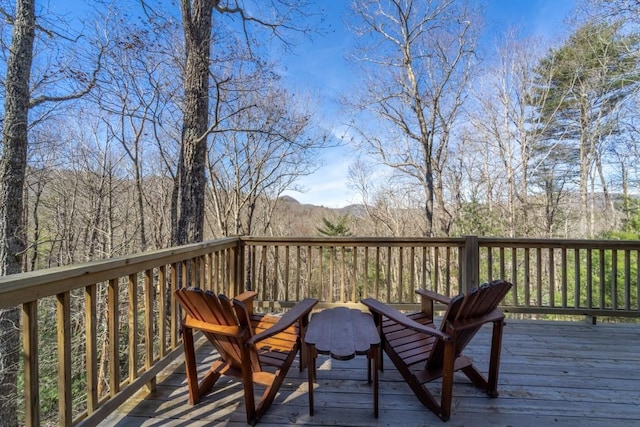 view of wooden deck