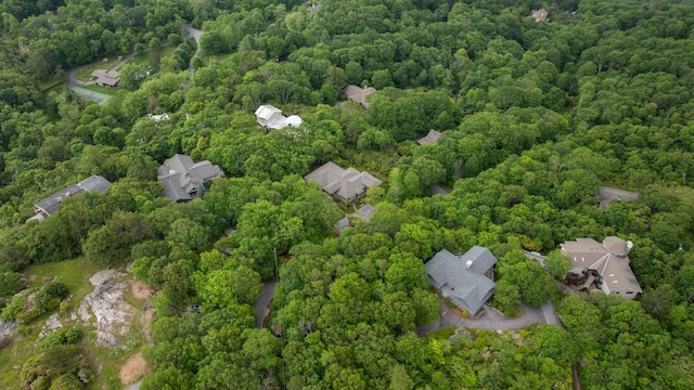 1240 King Gap Rd, Highlands, NC 28741 - aerial view of property and surrounding area featuring a heavily wooded area