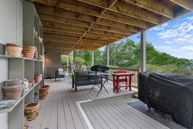 1240 King Gap Rd, Highlands, NC 28741 - wooden terrace featuring area for grilling