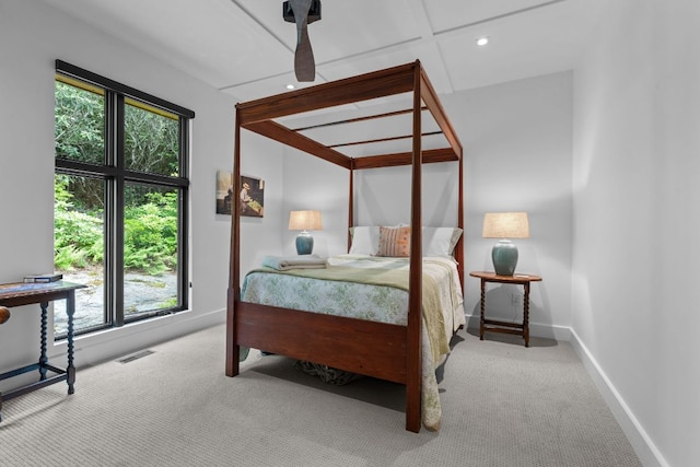 1240 King Gap Rd, Highlands, NC 28741 - carpeted bedroom with multiple windows and recessed lighting