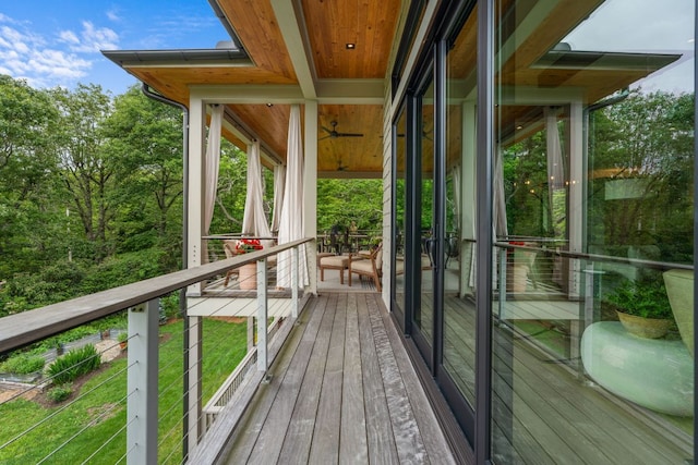 1240 King Gap Rd, Highlands, NC 28741 - balcony with a ceiling fan