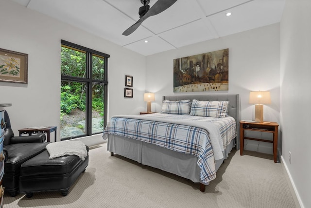 1240 King Gap Rd, Highlands, NC 28741 - carpeted bedroom featuring recessed lighting and ceiling fan