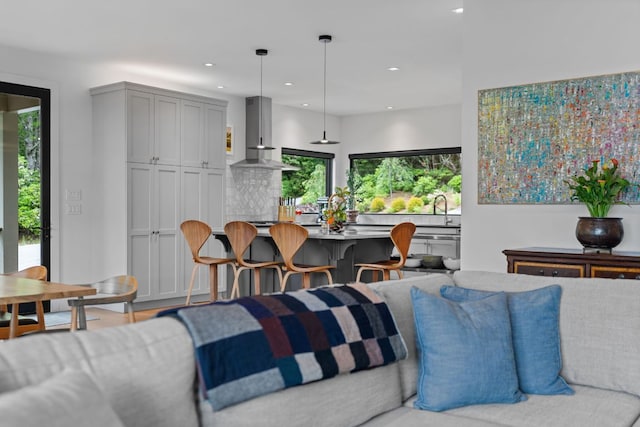 1240 King Gap Rd, Highlands, NC 28741 - living area featuring recessed lighting