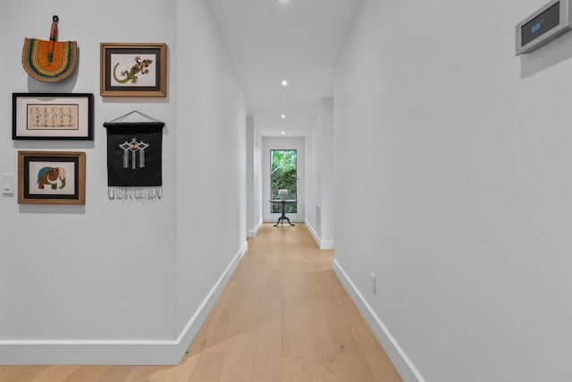 1240 King Gap Rd, Highlands, NC 28741 - corridor featuring light wood-type flooring and recessed lighting