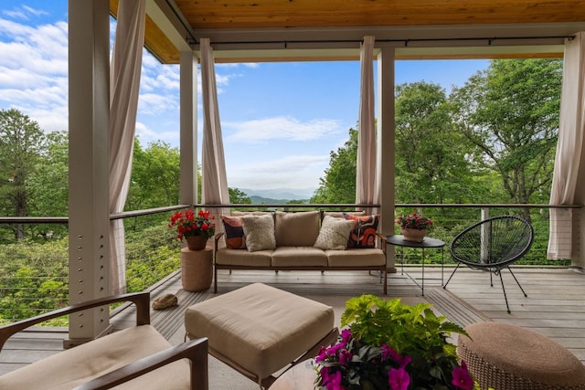 1240 King Gap Rd, Highlands, NC 28741 - sunroom / solarium featuring healthy amount of natural light and hardwood / wood-style floors