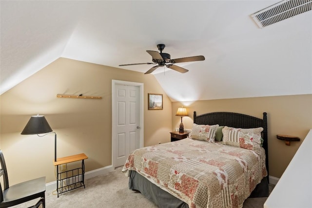 151 Rhododendron Ct, Sapphire, NC 28774 - bedroom with lofted ceiling, carpet flooring, and ceiling fan