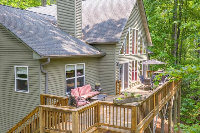 151 Rhododendron Ct, Sapphire, NC 28774 - deck featuring an outdoor hangout area