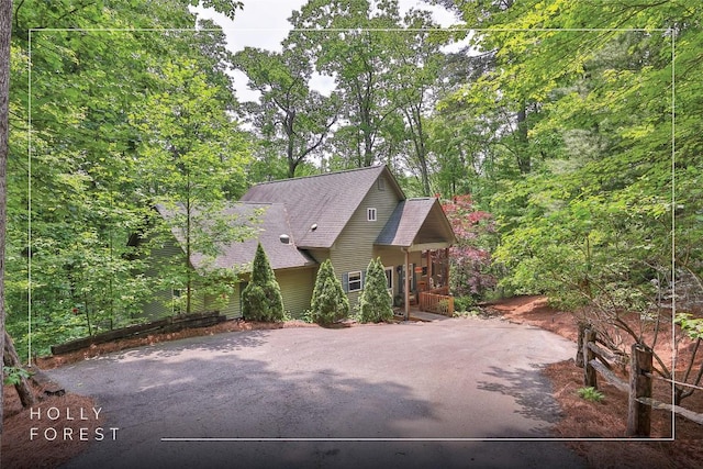 151 Rhododendron Ct, Sapphire, NC 28774 - rustic home featuring driveway and a shingled roof